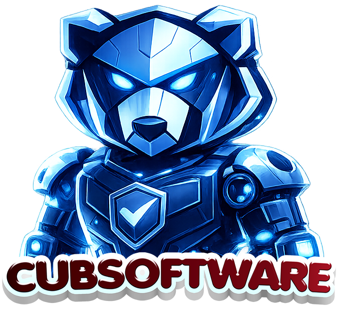 CUB SOFTWARE Mascot + Text (Red)